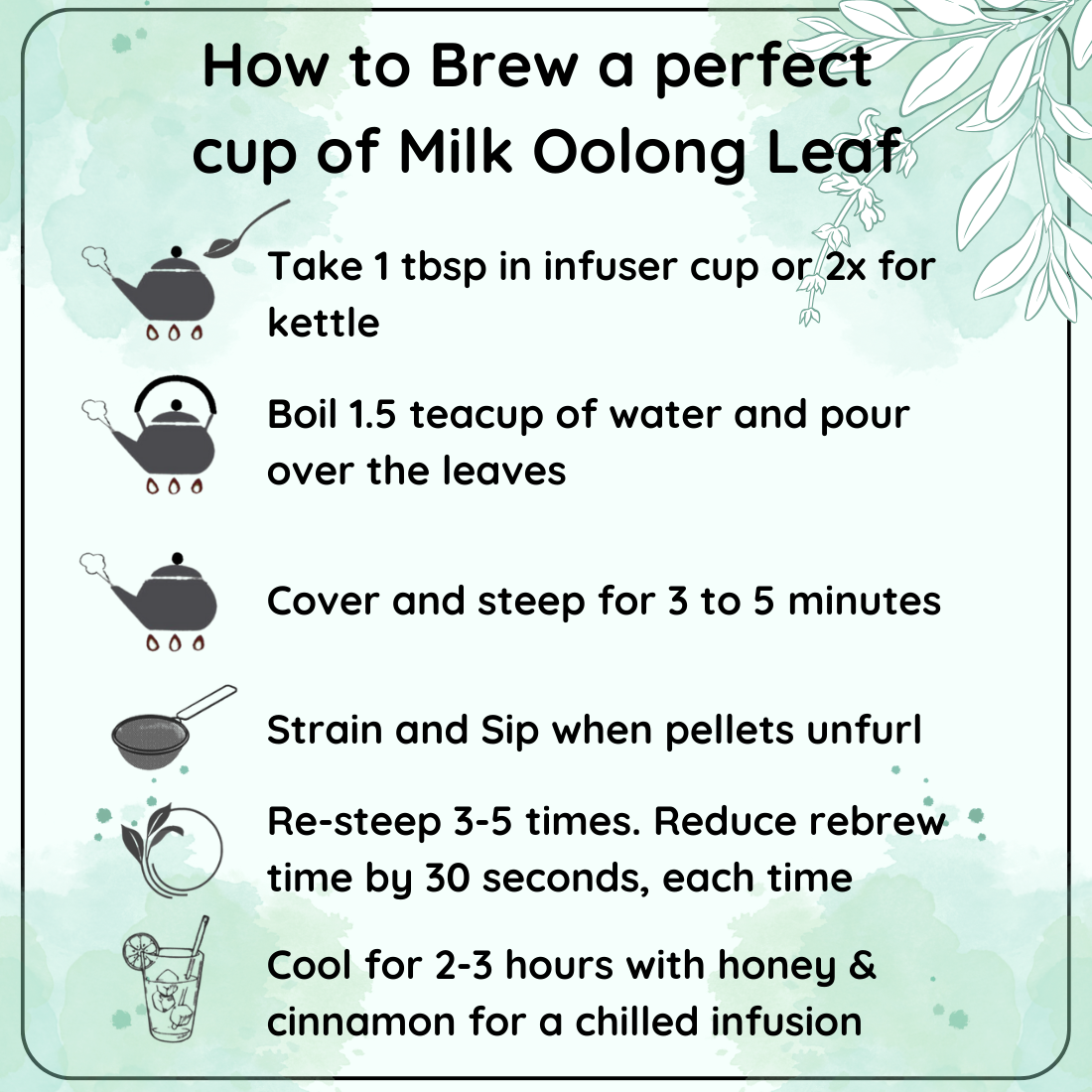 Radhikas Fine Teas Stress Buster Milk Oolong Leaf Tea (50g)