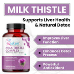 Raskam Milk Thistle Complex Capsules | Liver & Gall bladder health supplement | Antioxidant & anti- inflammatory | Liver Detox, Liver refresher | 100 Veg Capsules