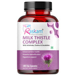 Raskam Milk Thistle Complex Capsules | Liver & Gall bladder health supplement | Antioxidant & anti- inflammatory | Liver Detox, Liver refresher | 100 Veg Capsules