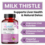 Raskam Milk Thistle-100 Veg capsules Milk Thistle Extract for Complete Liver Support, Alcohol Detox & Protection Against Fatty Liver