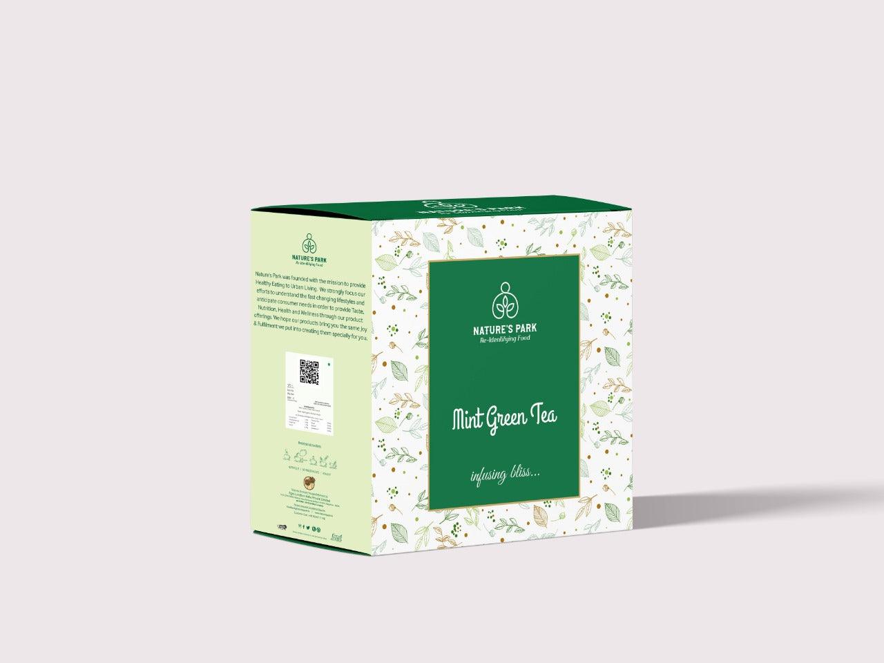 Nature's Park Mint Green Tea Pyramid Tea Bags (20 Pcs)