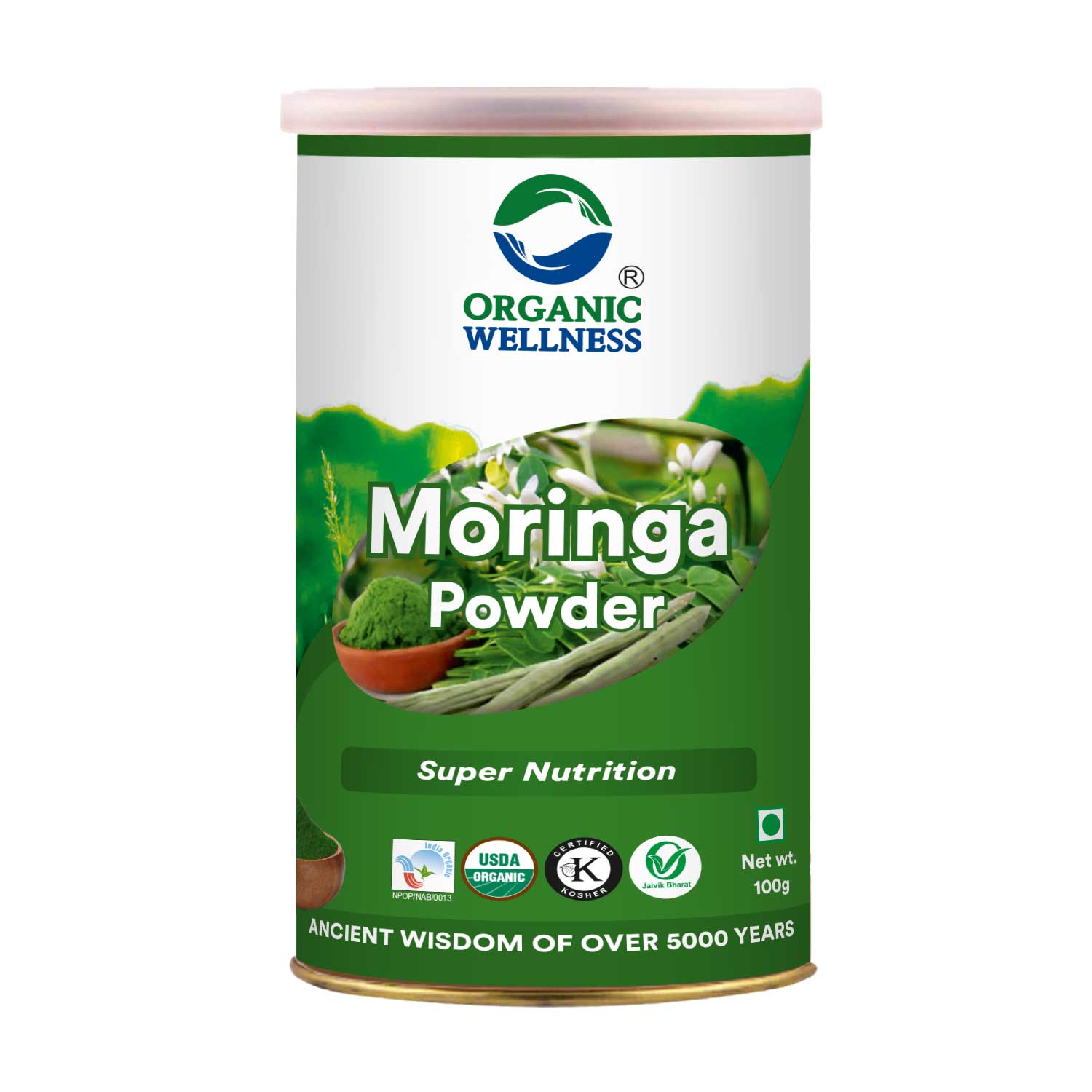 Organic Wellness Natural Moringa Powder (100 Gms)