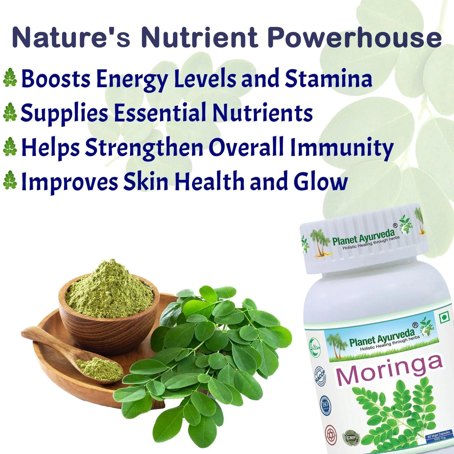 Planet Ayurveda Moringa Vege Capsule - 60 Capsules