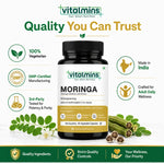 Vitalmins Moringa Leaf Extract 500MG Capsules | Nutrient-Rich Superfood Supplement for Energy, Immunity & Daily Vitality – 60 Veg Capsules