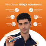 Lifezen Tuskca Multivitamin With Vitamin C, Vitamin D3, Calcium, Biotin, Zinc, Iron & Other 23 Ingredients For Good Health, Immunity, Bone Health, Stay Active & Energetic | 20 Effervescent Tablets (Pack of 1) Lime & Lemon Flavour