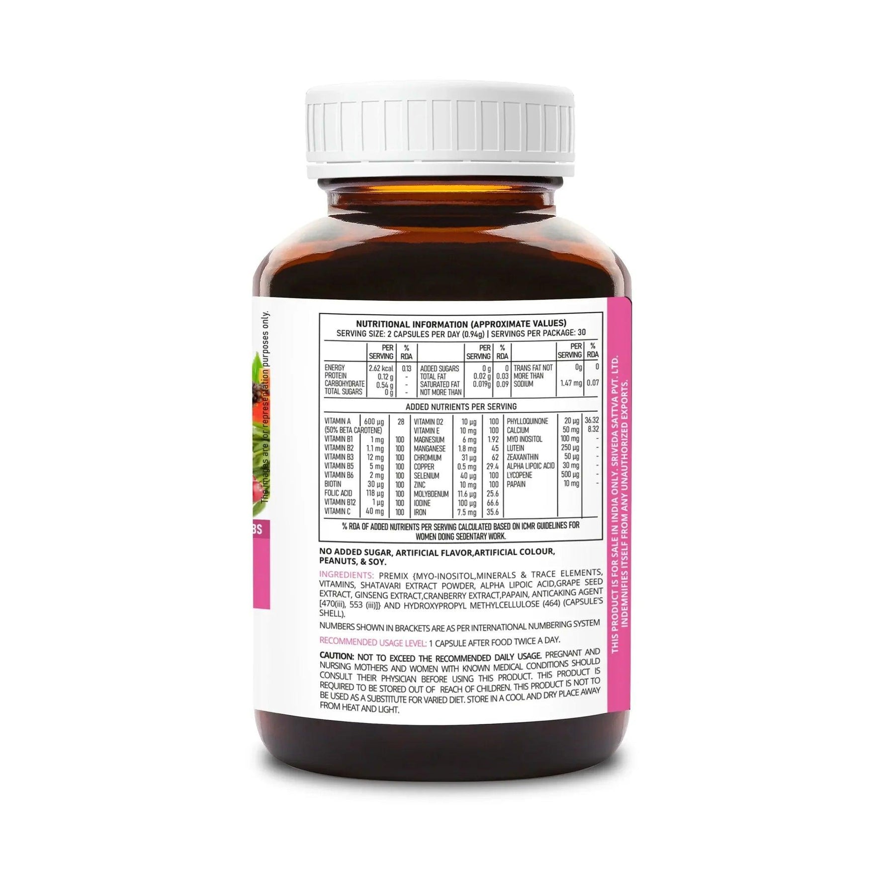Sri Sri Tattva Supasupp She's Active - Multivitamin Veg Capsule