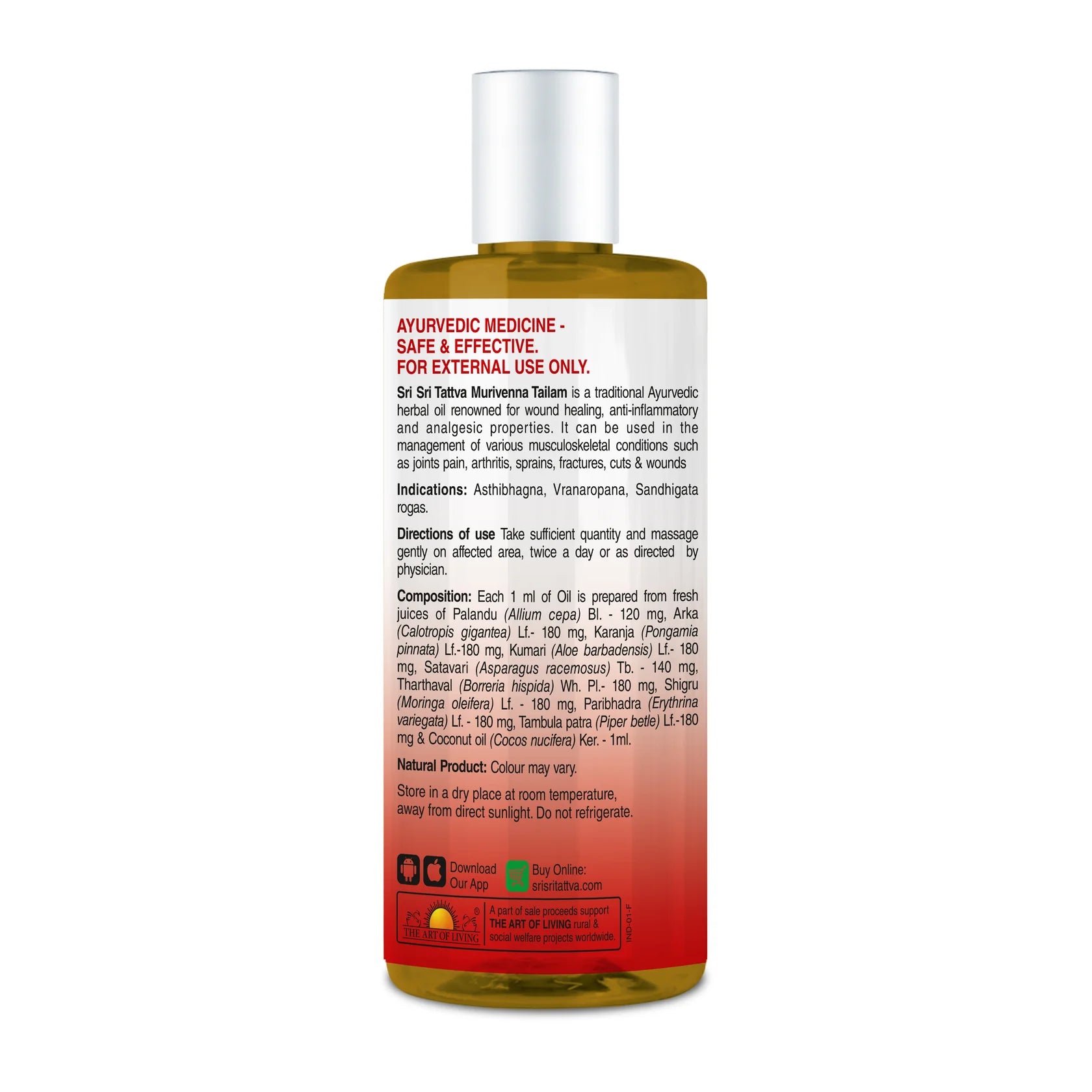 Sri Sri Tattva Murivenna Taila, 200ml