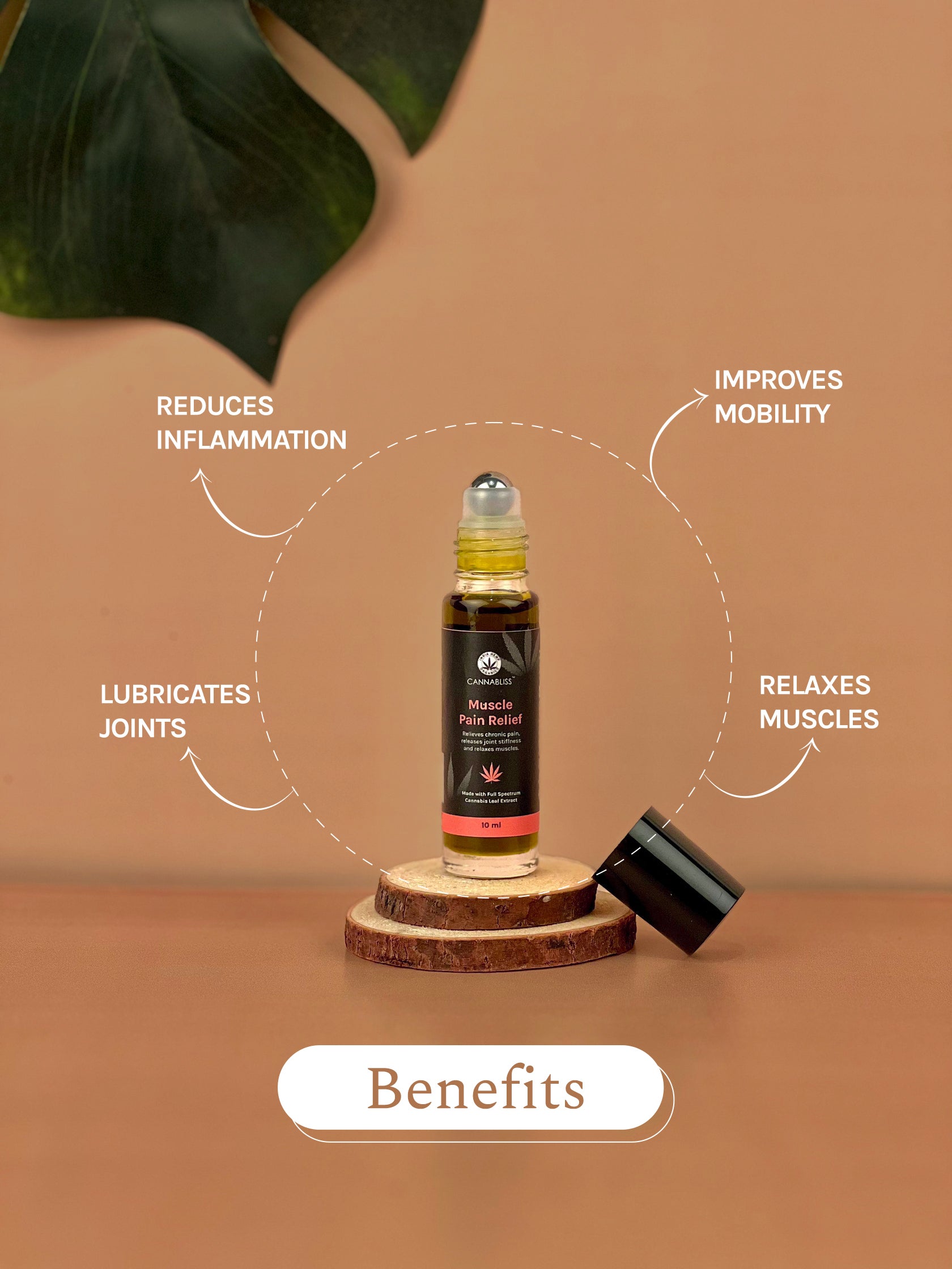 India Hemp Organics Cannabliss Muscle Pain Relief Roll On Oil - 10ml