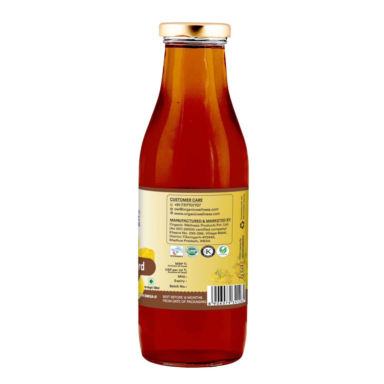 Organic Wellness Mustard Oil, 500 ml
