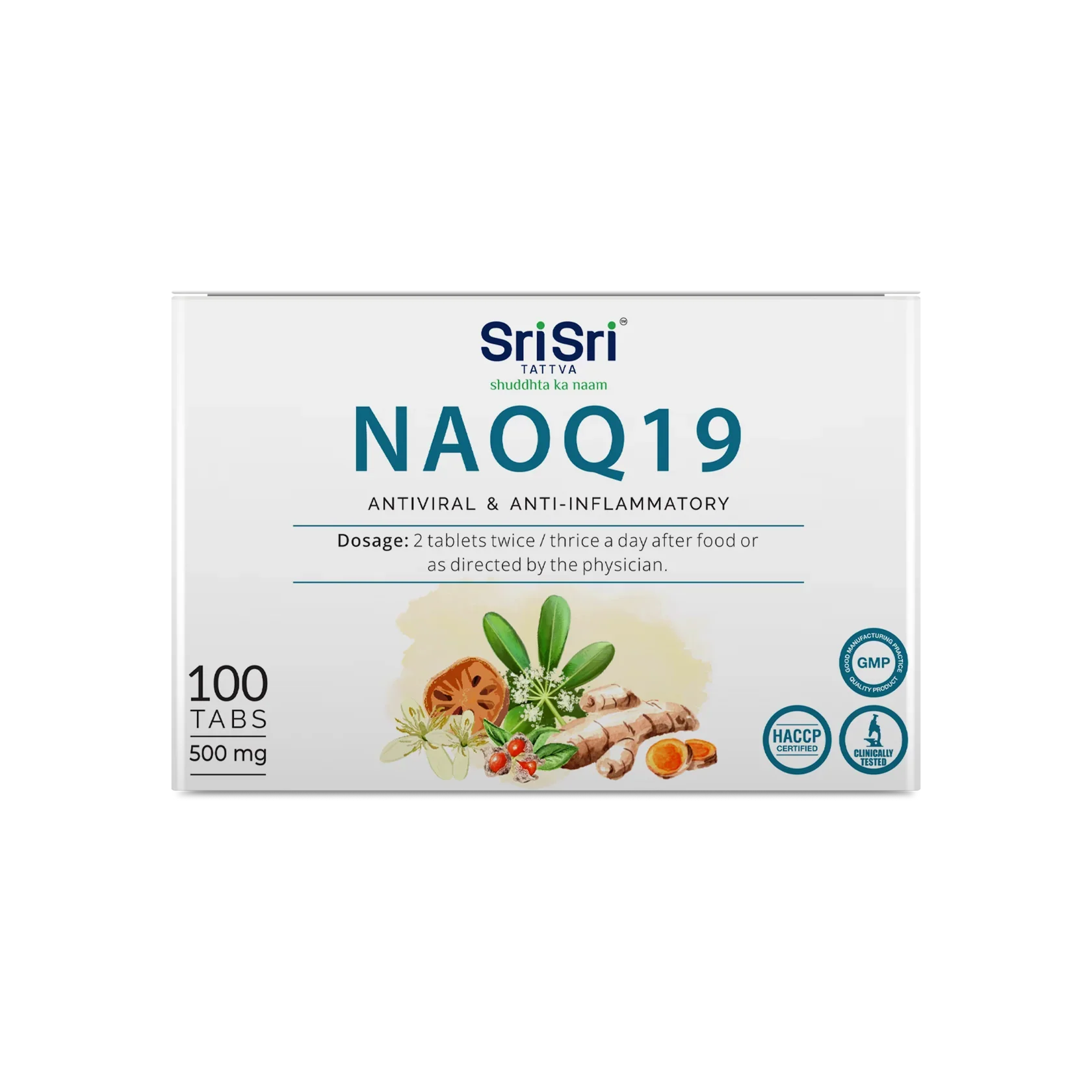 Sri Sri Tattva NAOQ19 500mg Tablet | Anti-Viral & Anti-Inflammatory