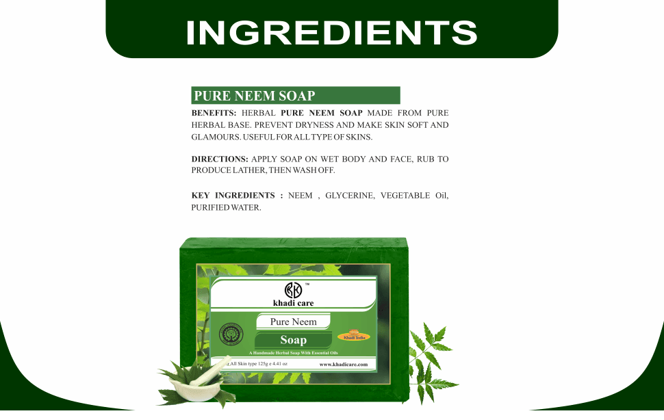 Khadi Care Herbal Pure Neem Soap - 125g
