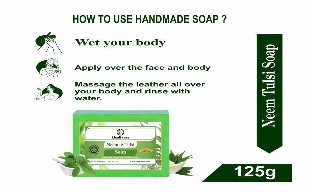 Khadi Care Herbal Neem Tulsi Soap - 125g