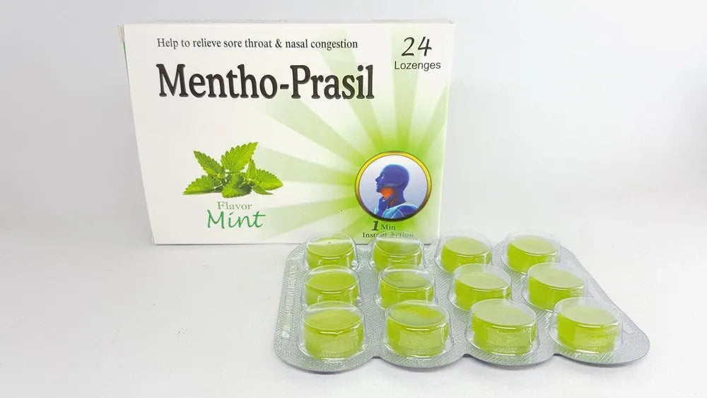 PRASON Mentho-Prasil Throat Lozenges – 24 Lozenges
