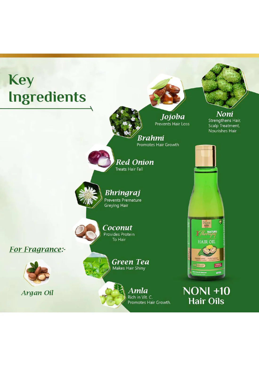 The Dave's Noni Pure & Natural Nature Therapy Hair Oil (100ml Each)