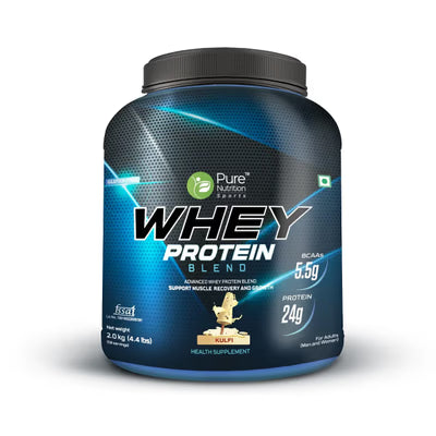 Pure Nutrition Whey Protein Kulfi 2kg Jar | High Protein Supplement for Muscle Support