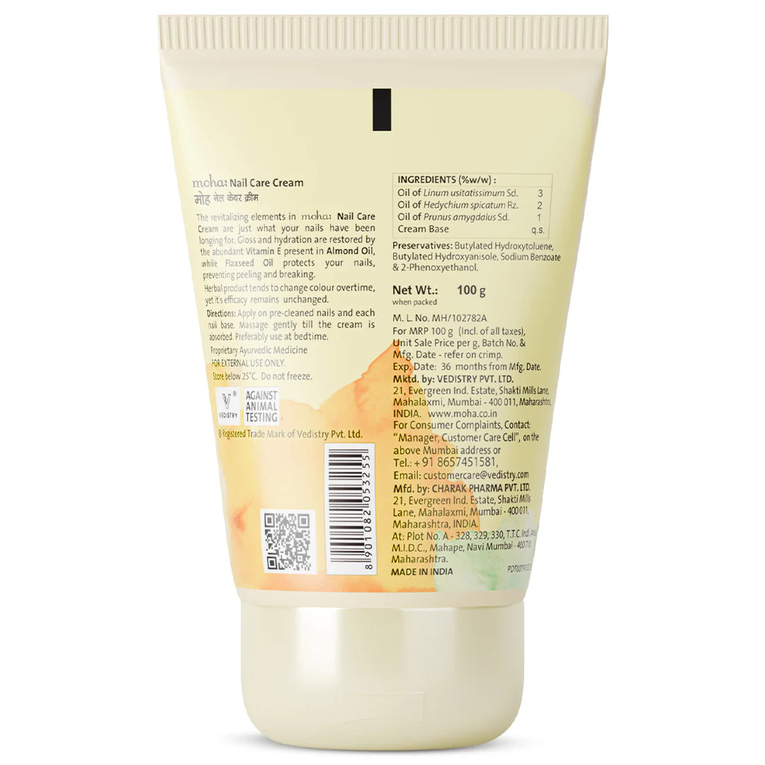 Moha: Nail Care Cream (100g)- Brittle Nail Strengthener & Cuticle Repair Cream