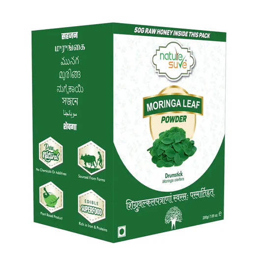 Nature Sure Moringa Leaf Powder 200g with Raw Honey 50g