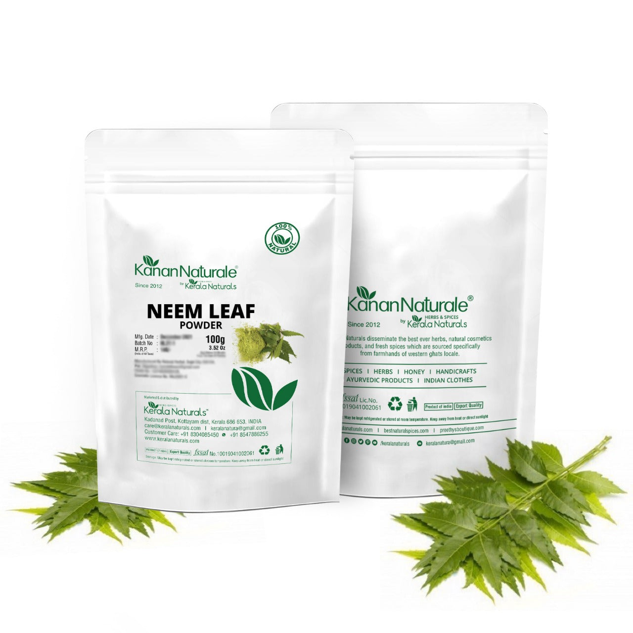 Kerala Naturals Herbal Neem Leaf powder - 100gm