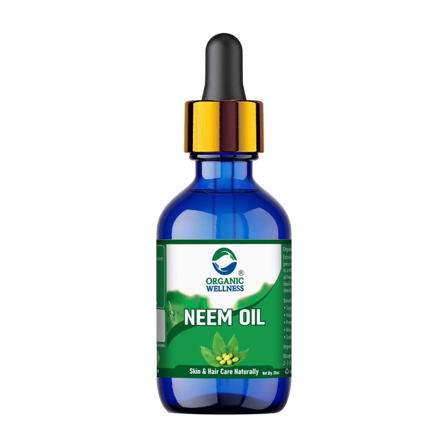Organic Wellness Pure Cold-Pressed Neem Oil II Promotes Healthy Scalp & Fights Dandruff - 100 ml