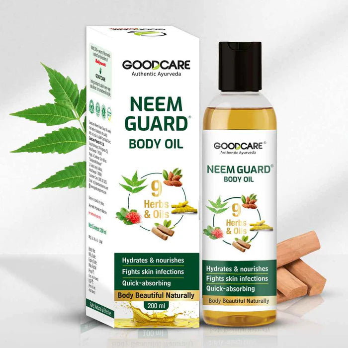 Goodcare Neem Guard Body Oil - 200ml | Ayurvedic Skin Care & Protection