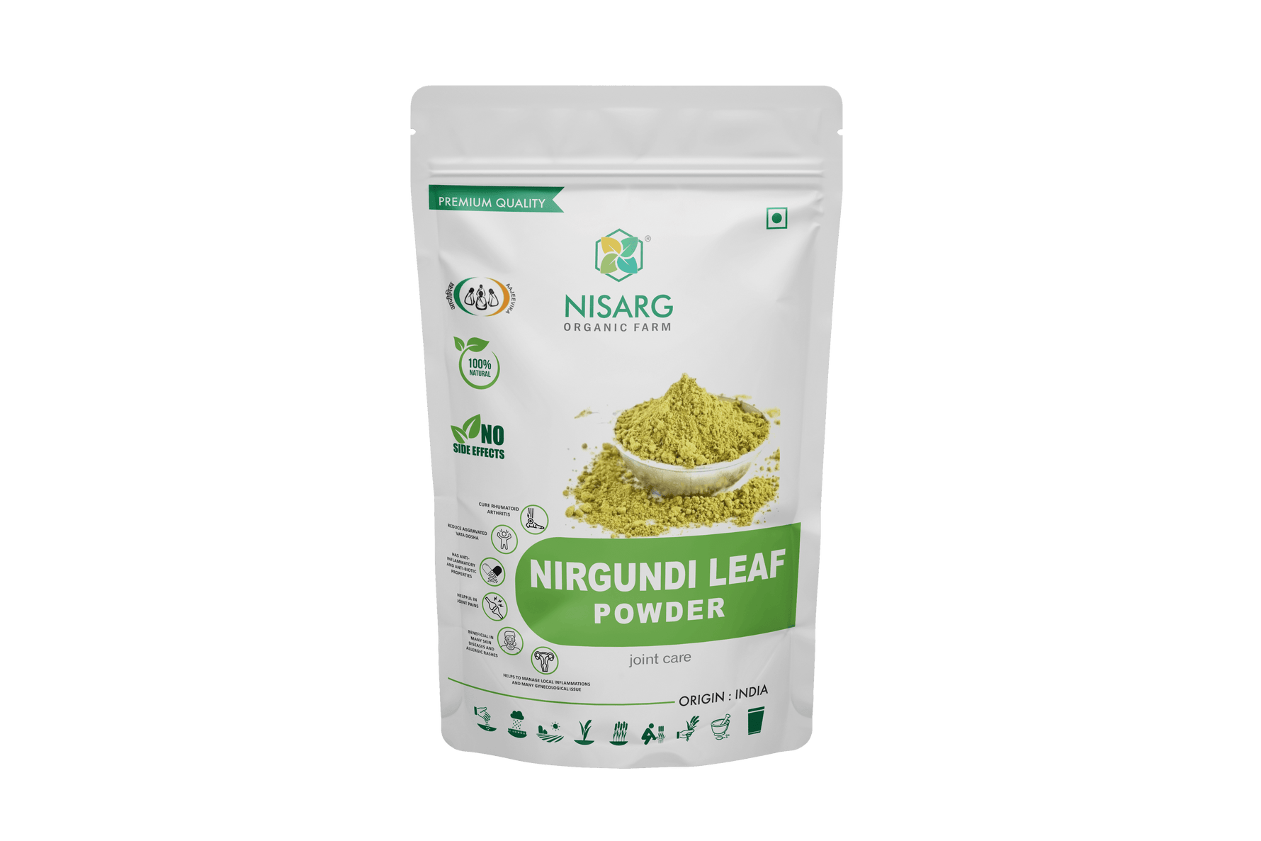 Nisarg Organic Farm Nirgundi Leaf Powder
