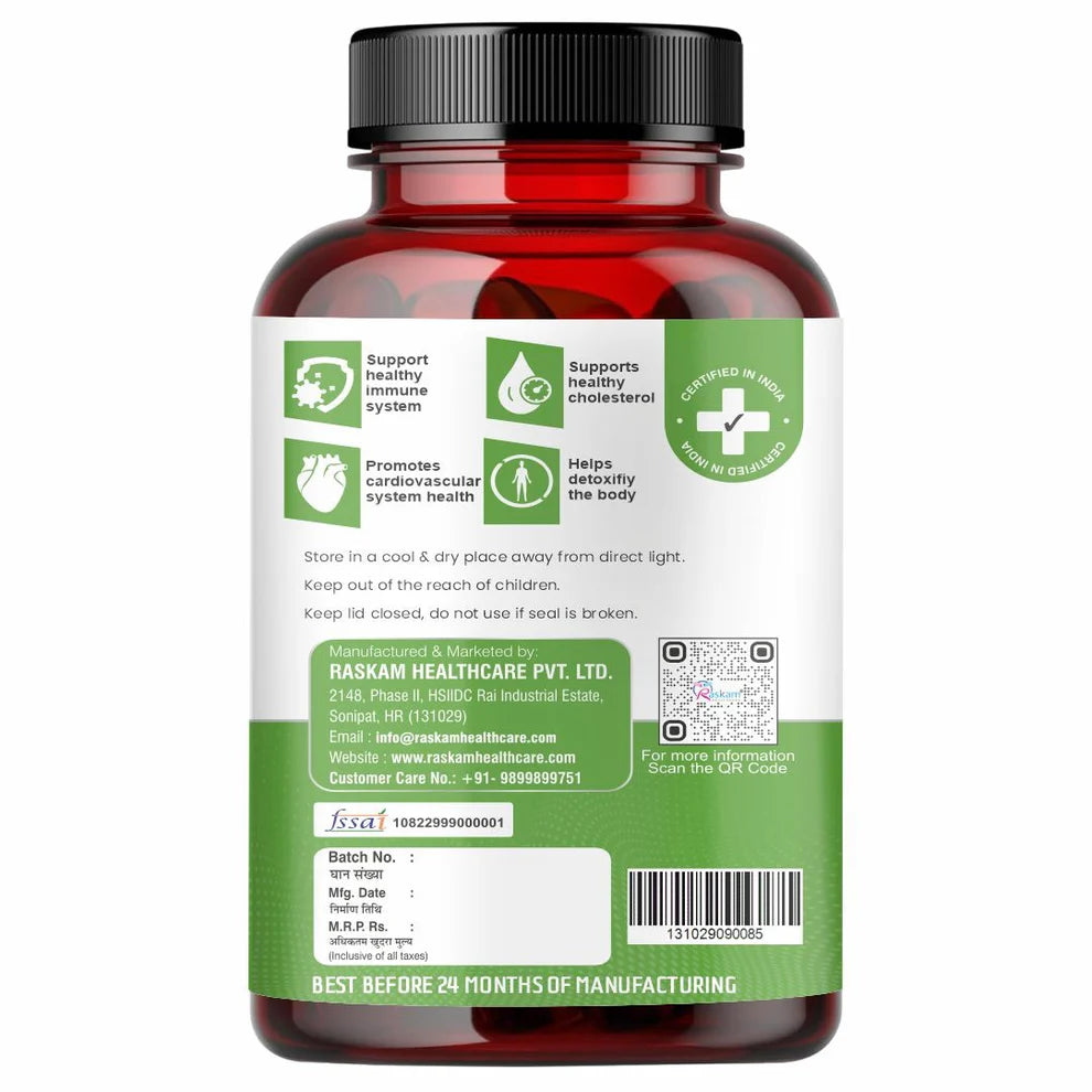 Raskam Noni Extract 700mg-100 Veg Capsules-Good For Body Detoxifier, Immunity Booster, Joint Pain Relief , Restful Sleep