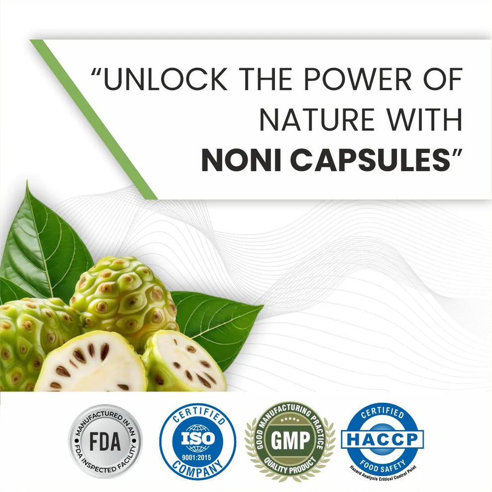 Raskam Noni Extract 700mg-100 Veg Capsules-Good For Body Detoxifier, Immunity Booster, Joint Pain Relief , Restful Sleep