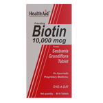 HealthAid Biotin 10000 mcg Tablet- 60 Tablets