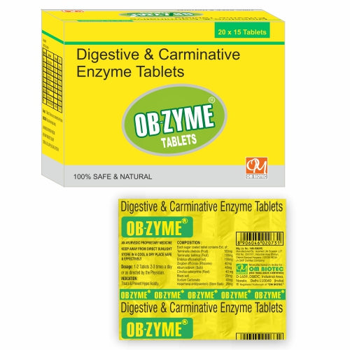 OBZYME Digestive & Carminative Enzyme Tablets