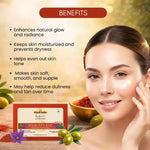 Kayee Ayurveda Kesar Olive Herbal Soap | Saffron & Olive Oil Moisturizing Bathing Soap for Men & Women | Gentle Daily Cleansing Body Bar for Clean, Soft, Smooth & Fresh Looking Skin
