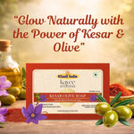 Kayee Ayurveda Kesar Olive Herbal Soap | Saffron & Olive Oil Moisturizing Bathing Soap for Men & Women | Gentle Daily Cleansing Body Bar for Clean, Soft, Smooth & Fresh Looking Skin