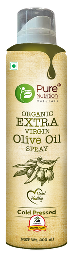 Pure Nutrition Extra Virgin Cold Pressed Olive Oil – 200ml | Unrefined & Heart-Friendly Cooking Oil
