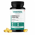 Vitalmins Omega 3 Fish Oil Softgels | High-Potency EPA & DHA for Heart, Joint, Brain & Eye Health – 60 Softgels