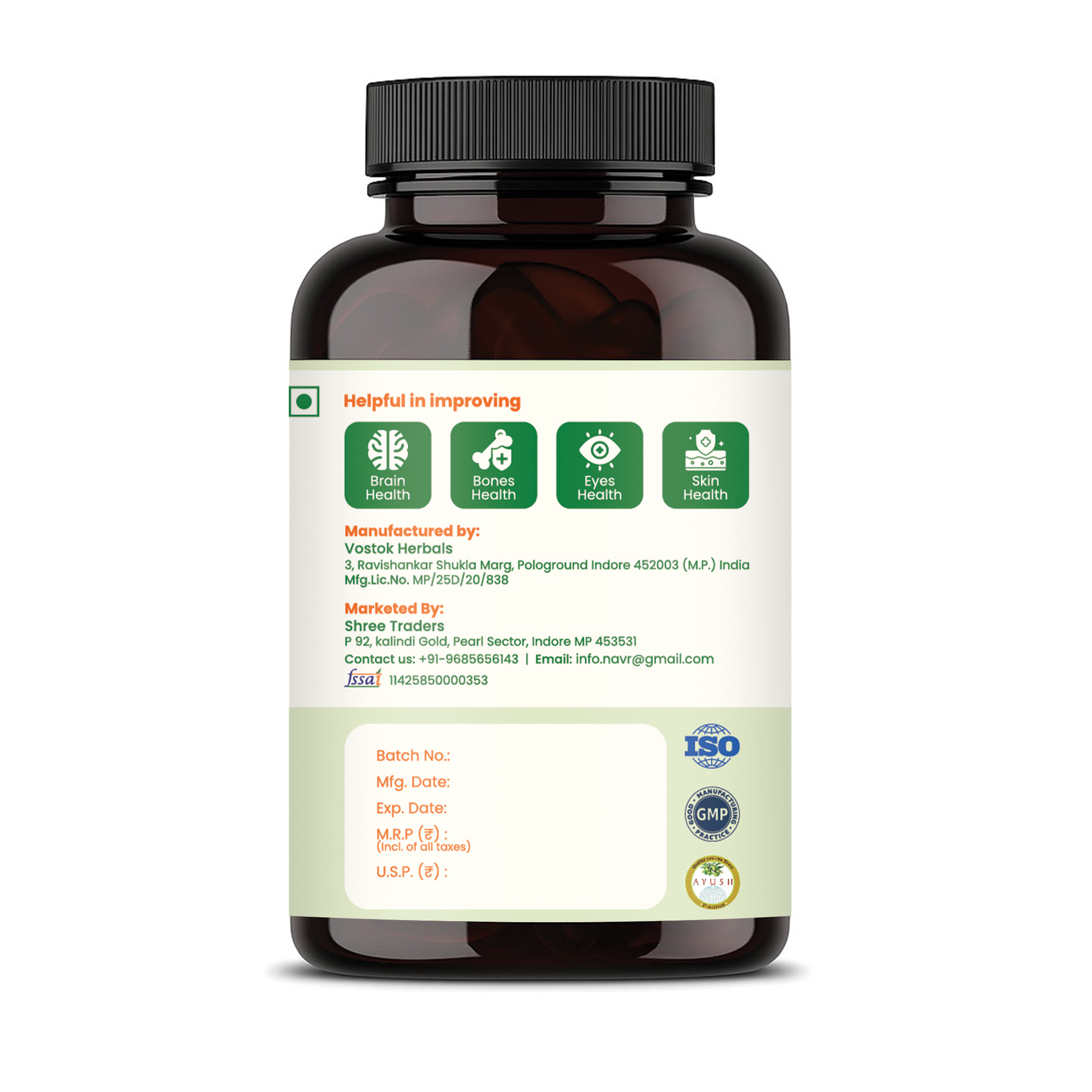 NAVR Plant Based Omega-3 Fatty Acids Capsules, 500mg - 60 Capsules