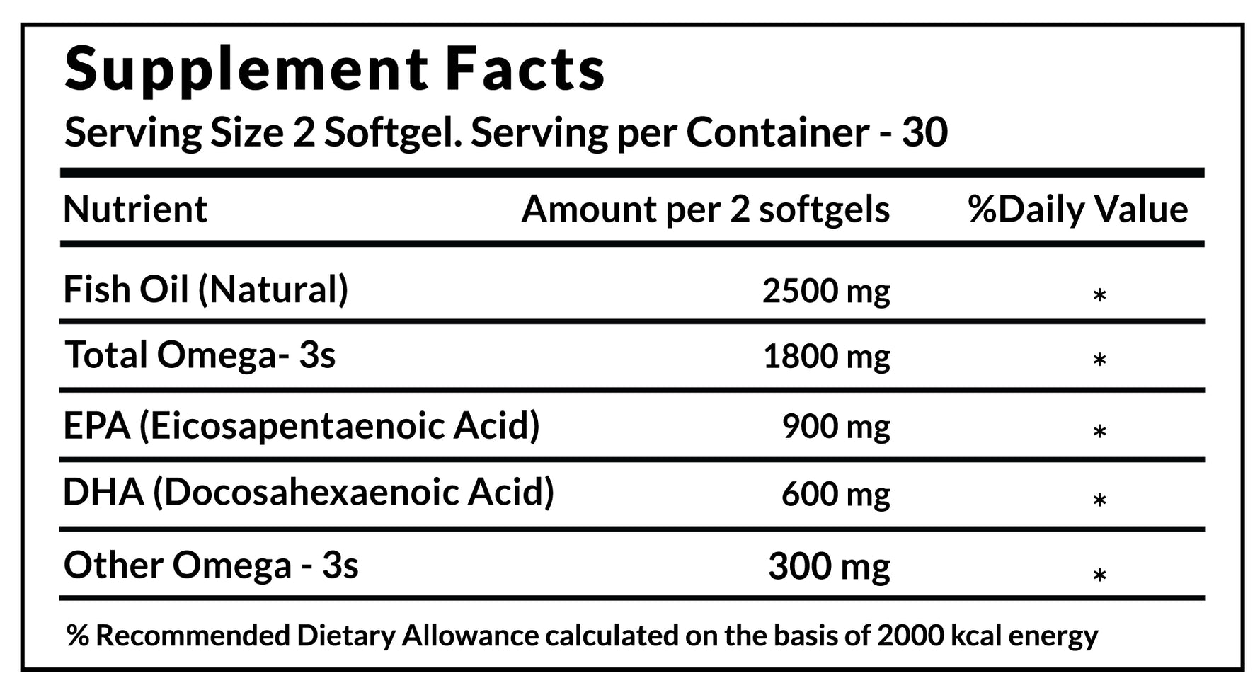 Vitaone Omega 3 Triple Strength Softgel Capsule - 60 Capsules