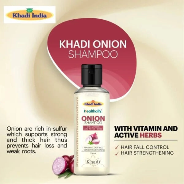 Healthally Onion Hair Shampoo | Red Onion Shampoo for Hair Fall & Nourishment