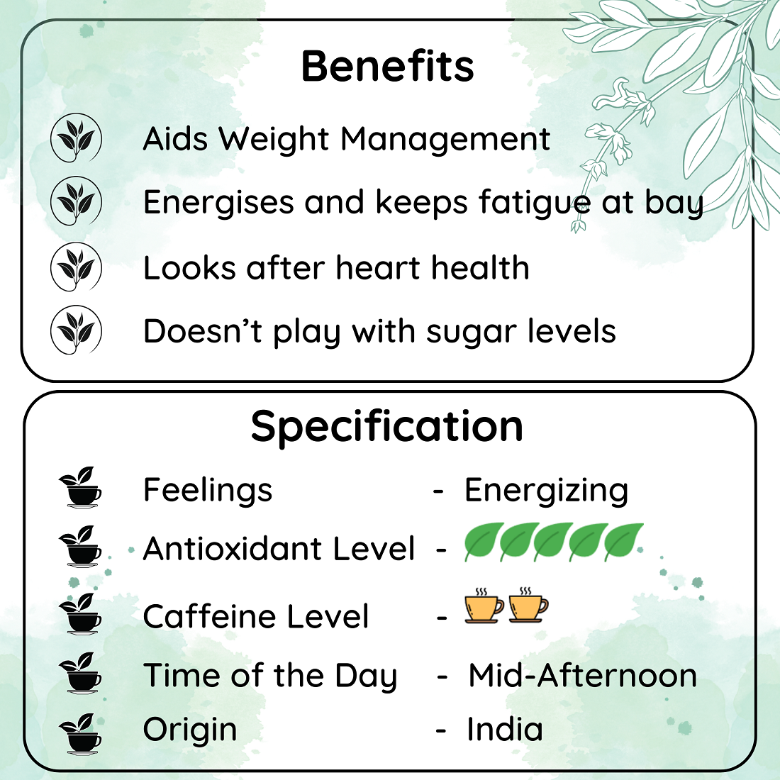 Radhikas Fine Teas Energetic Oolong Leaf - 50 gm