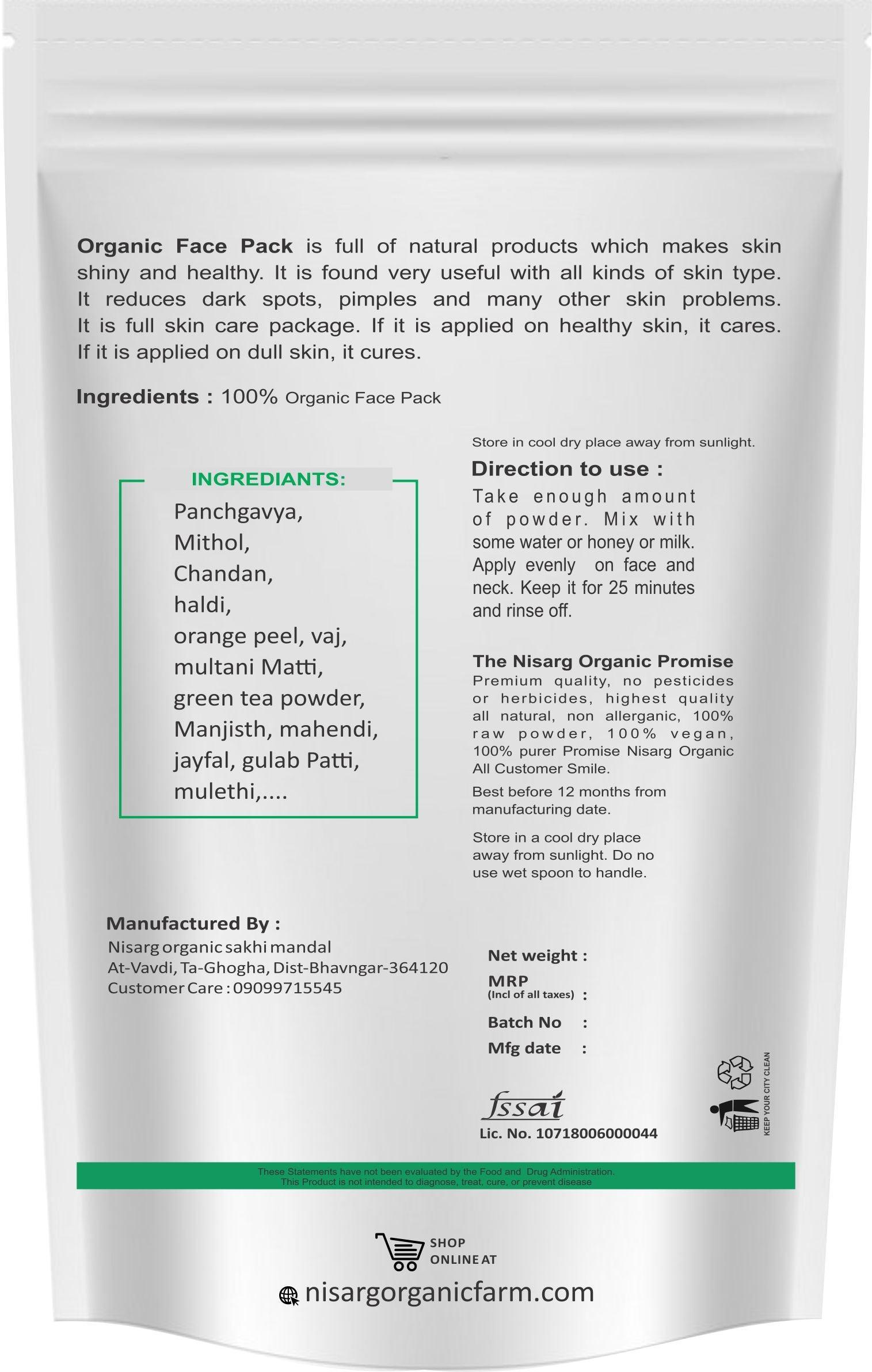 Nisarg Organic Farm Organic Face Pack