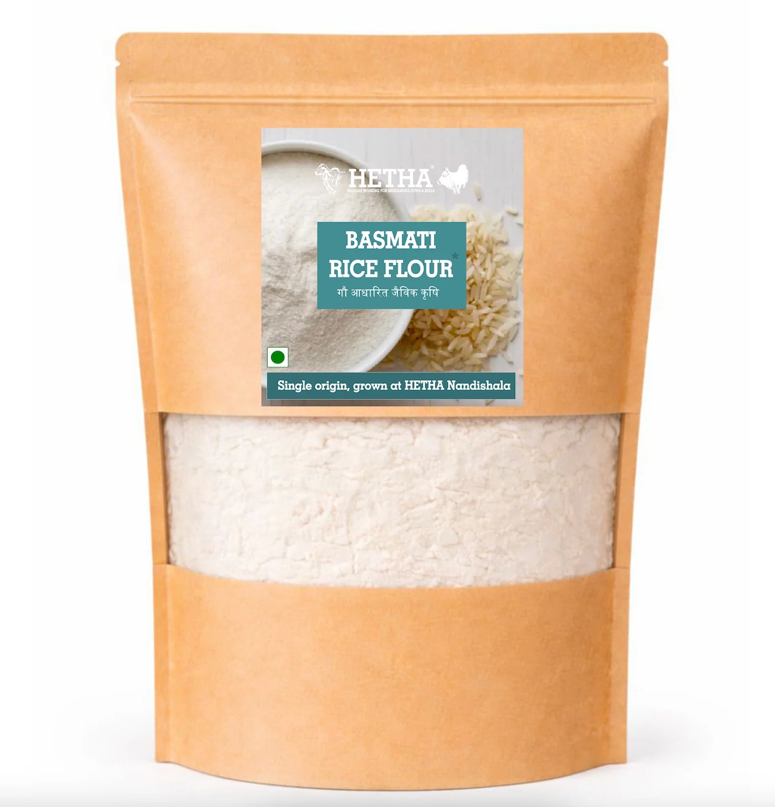 Hetha Basmati Rice Flour - from Certified Organic Paddy - 2kg