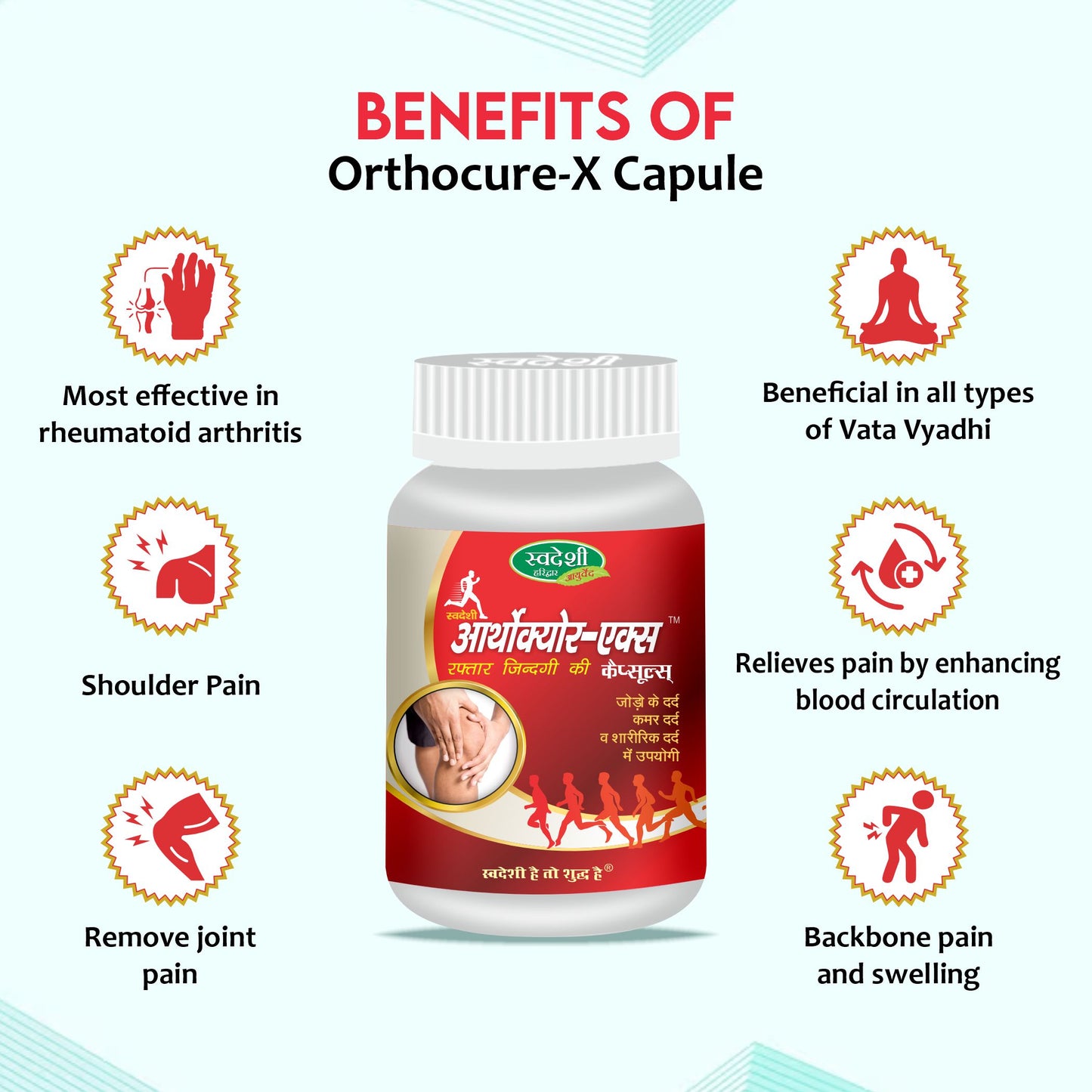 Swadeshi Ortho Cure-X Capsule - 20 Capsules