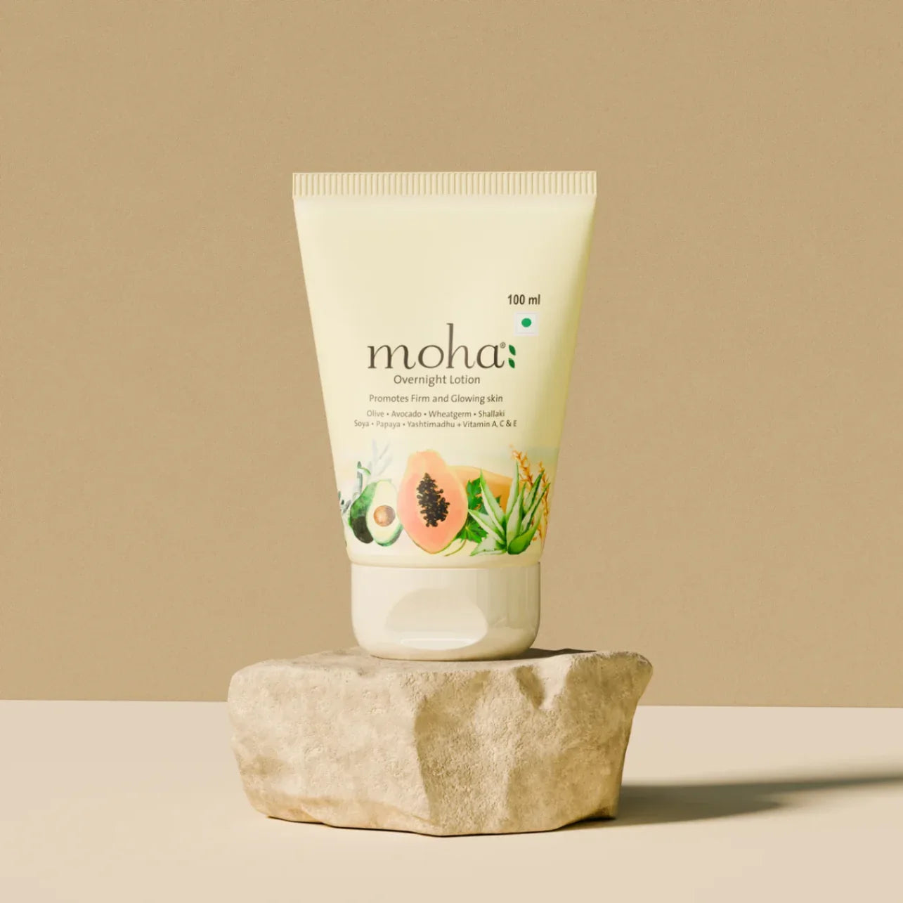 Moha: Overnight Lotion (100ml) - Ayurvedic Night Repair Face Moisturizer for Glowing Skin
