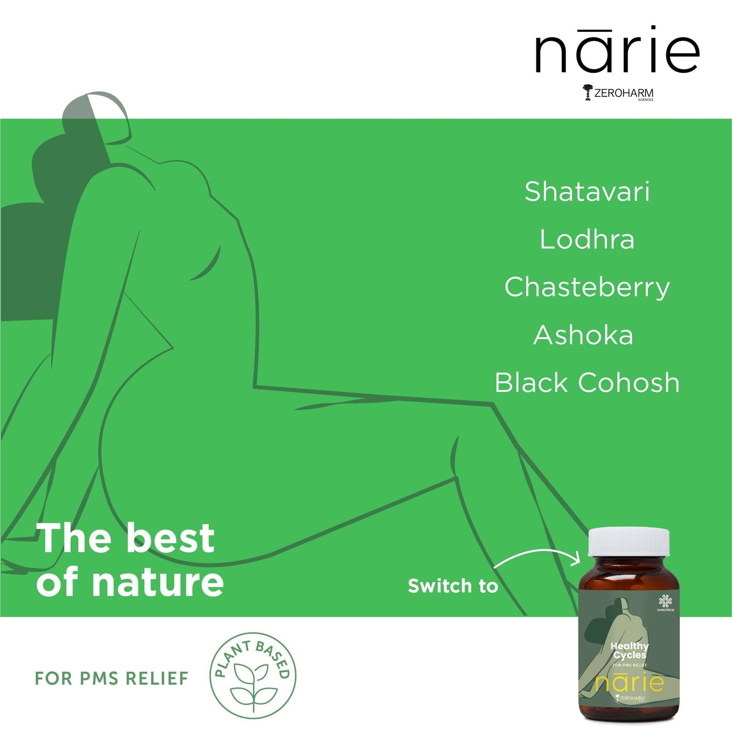 Zeroharm Sciences Narie Healthy Cycles Tablet
