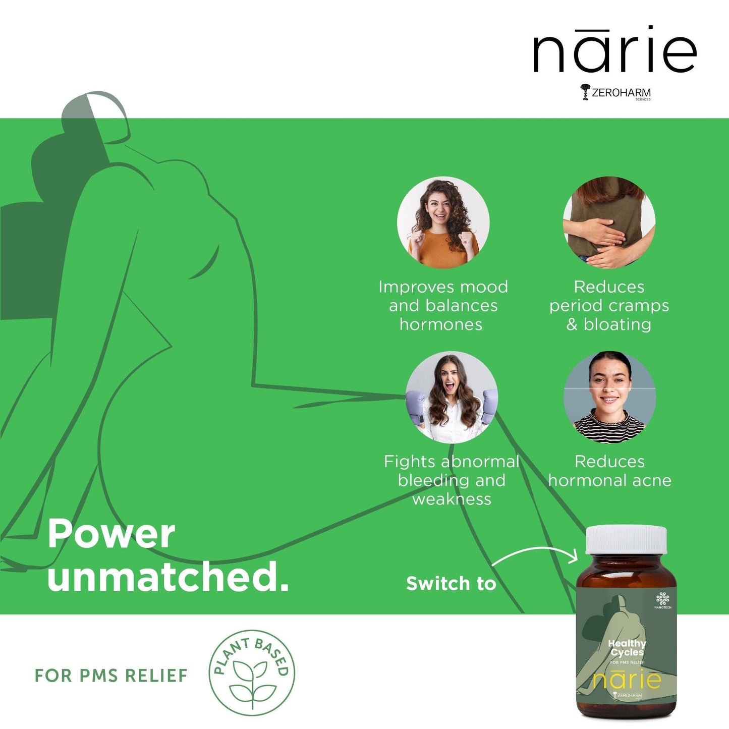 Zeroharm Sciences Narie Healthy Cycles Tablet