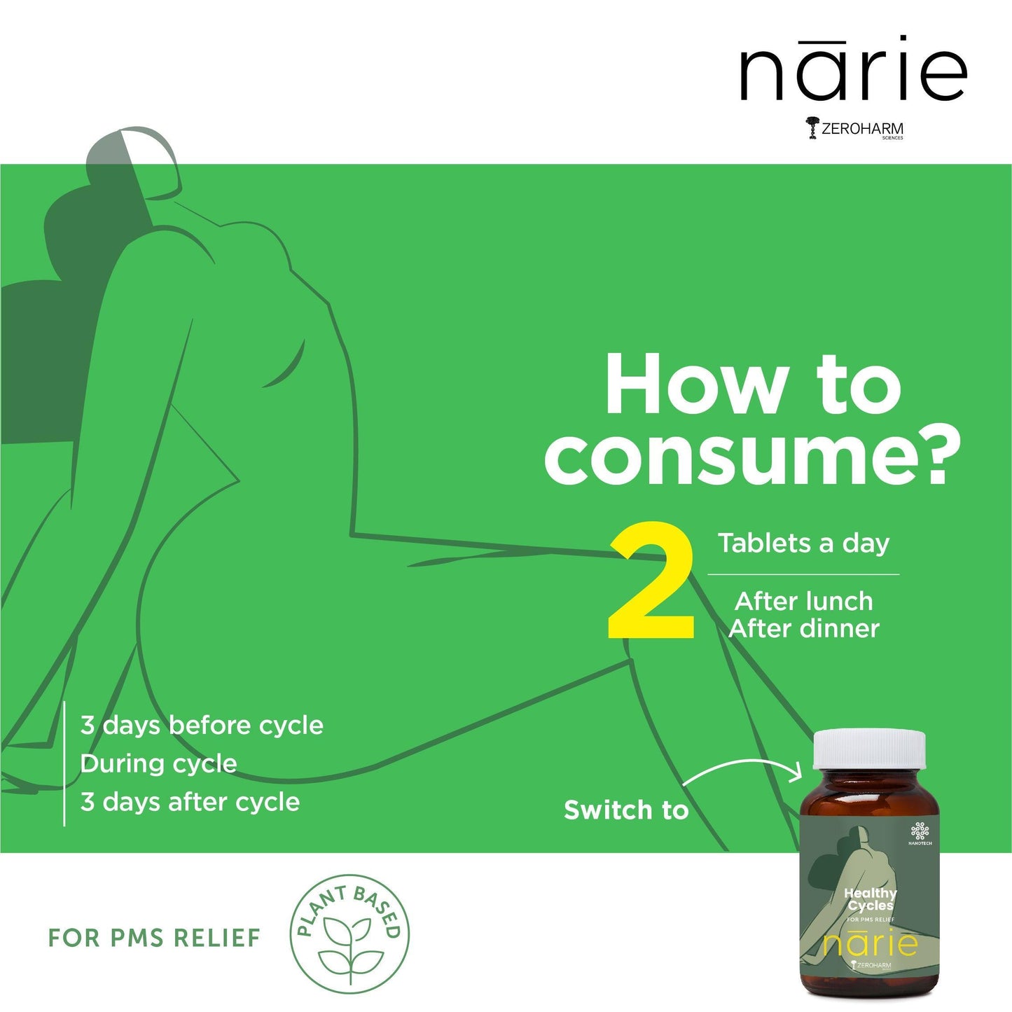 Zeroharm Sciences Narie Healthy Cycles Tablet