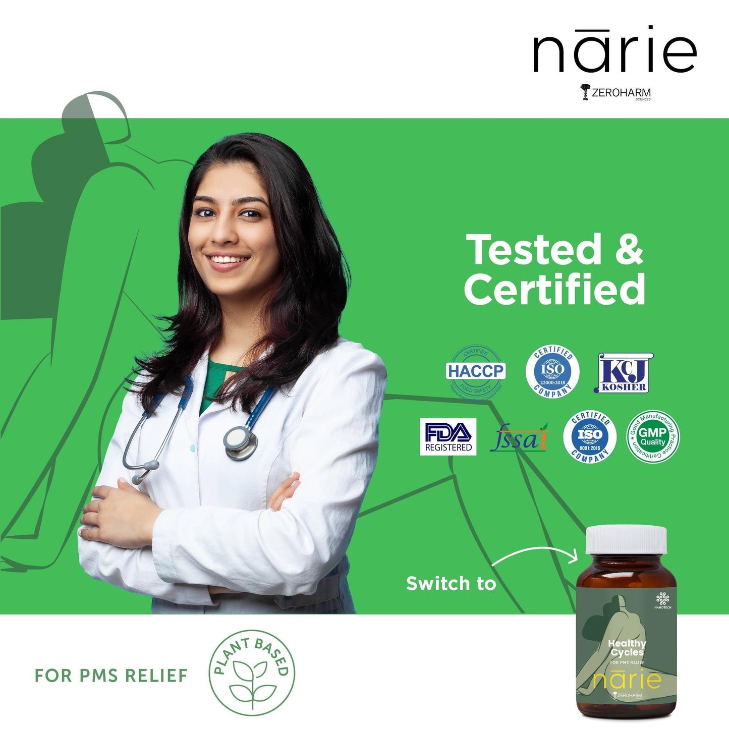 Zeroharm Sciences Narie Healthy Cycles Tablet