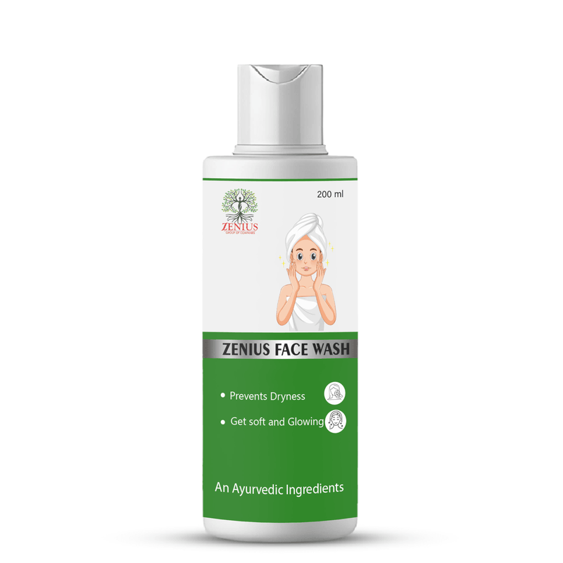Zenius Face Wash - Gentle Herbal Formula for Cleansing, Hydration, and Skin Glow - 200ml Liquid