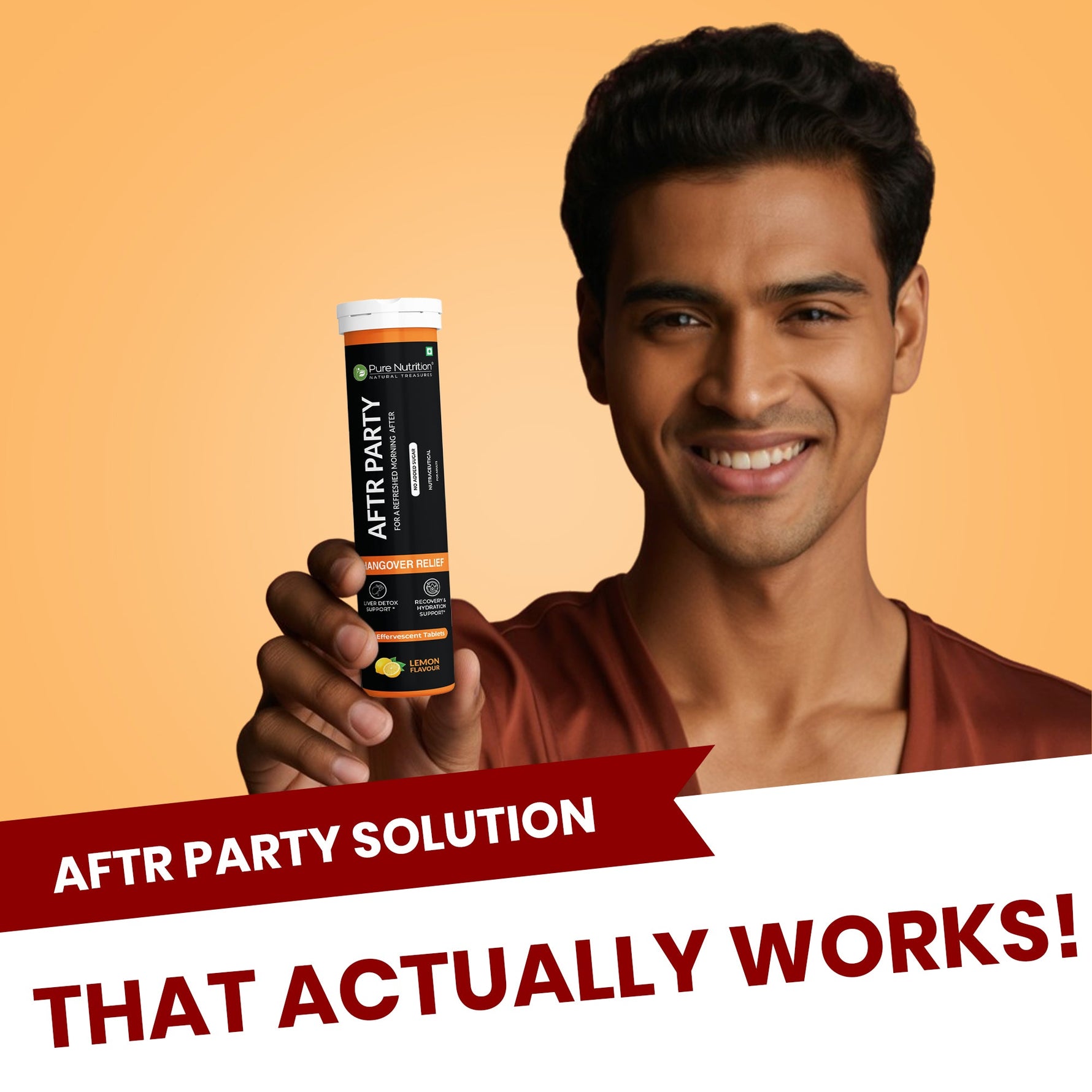 Pure Nutrition AFTR Party Effervescent Tablets – 10 Tabs | Refresh & Rehydrate Formula