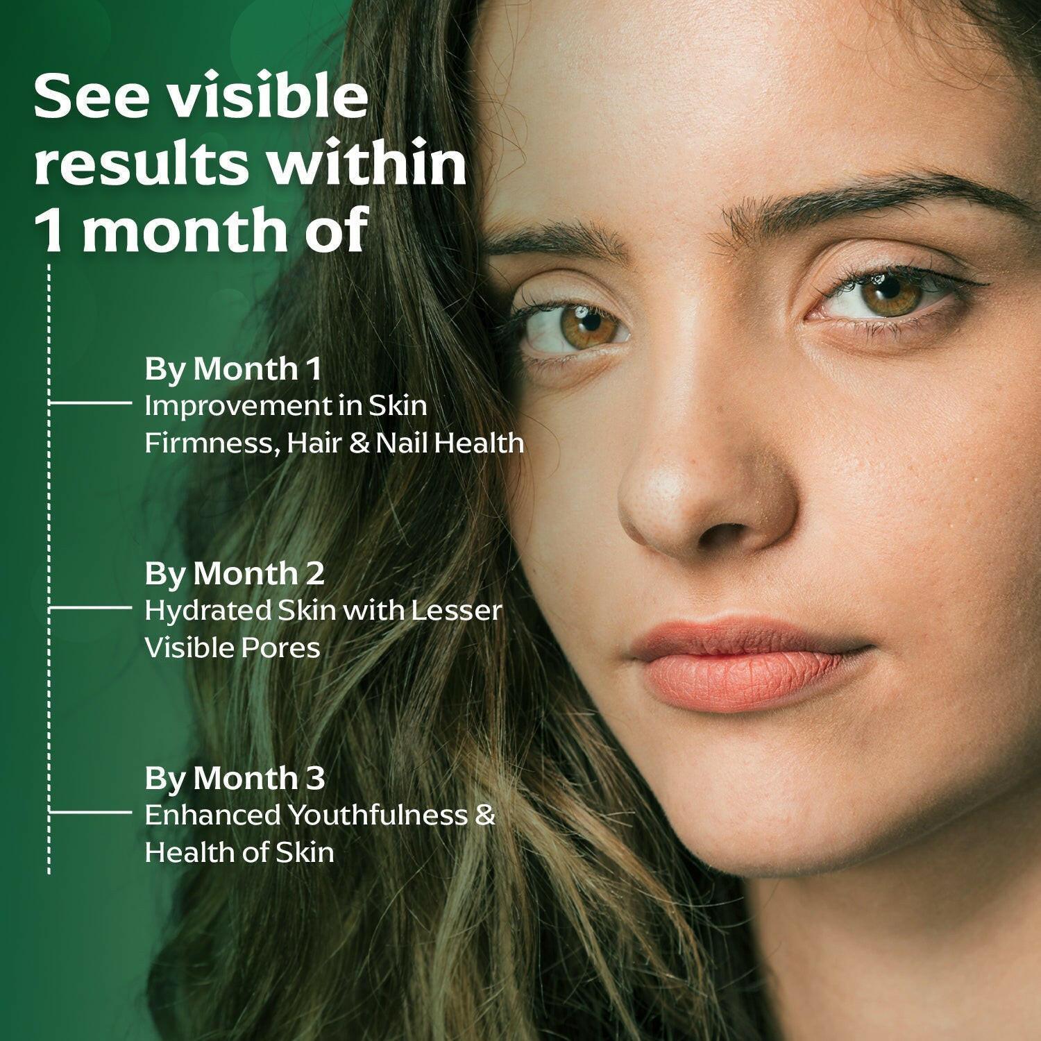 Panchamrit Vegan Collagen Powder Sachet with Ayurvedic Herbs| Youthful & Radiant Skin| (25 Each) Lychee