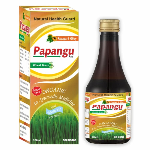 PAPANGU RAS For Dengue & several Viral Fevers, Extract of Papaya, Giloy & Wheat Grass (Sugar Free)