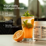 Be. Sexy Japanese Marine Collagen Peptides 8.3g + Glutathione & Hyaluronic Acid for Skin Health & Joint Support Mix Fruit